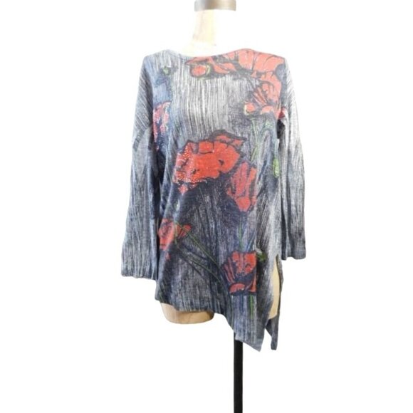Cactus Size M Medium Bling Artsy Knit Tunic Top - Picture 1 of 3